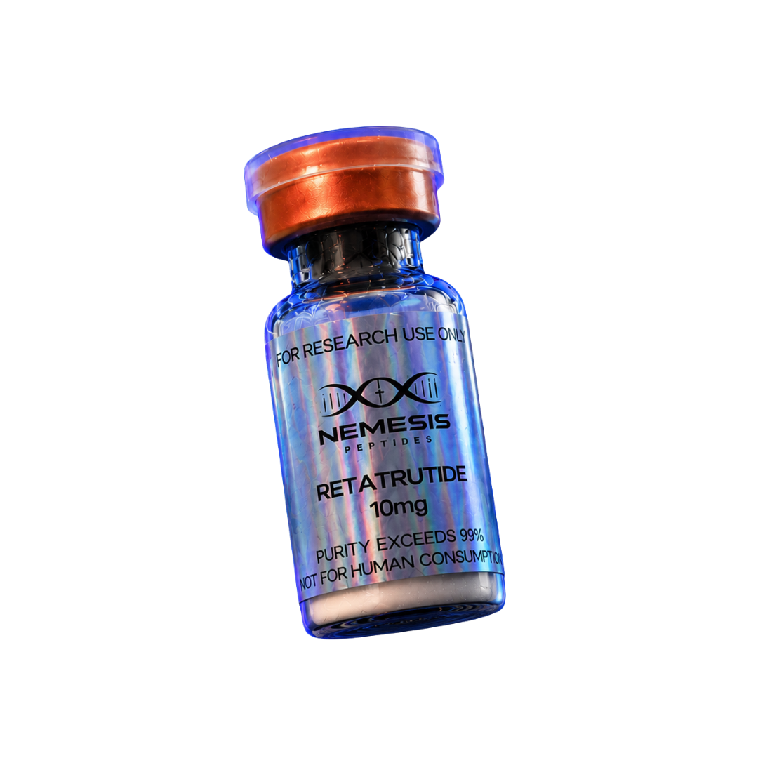 Retatrutide lyophilized powder research peptide — Nemesis Peptides